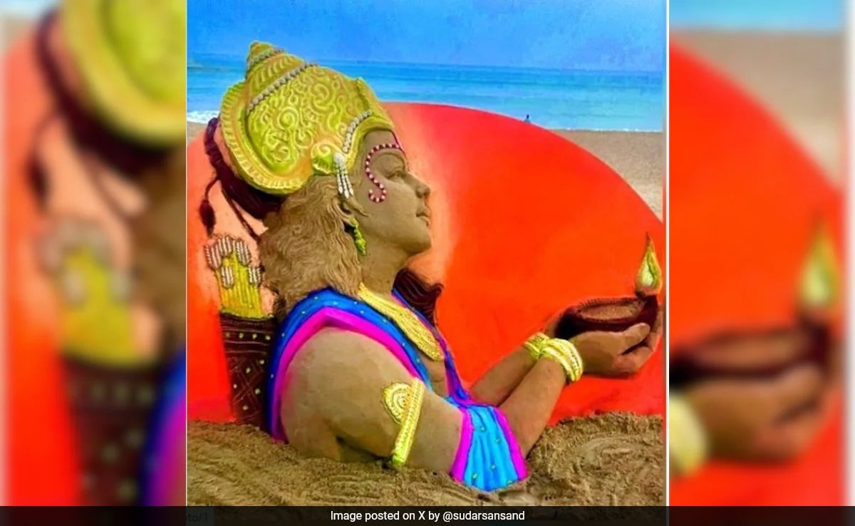 Sudarsan Pattnaik Creates Sand Art Of Lord Ram On Occasion Of Diwali
