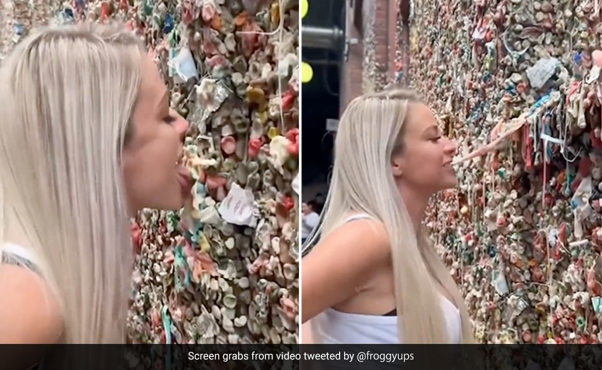 Watch: Influencer Licks And Chews Gum From Seattle's Public Wall, Internet Grossed Out