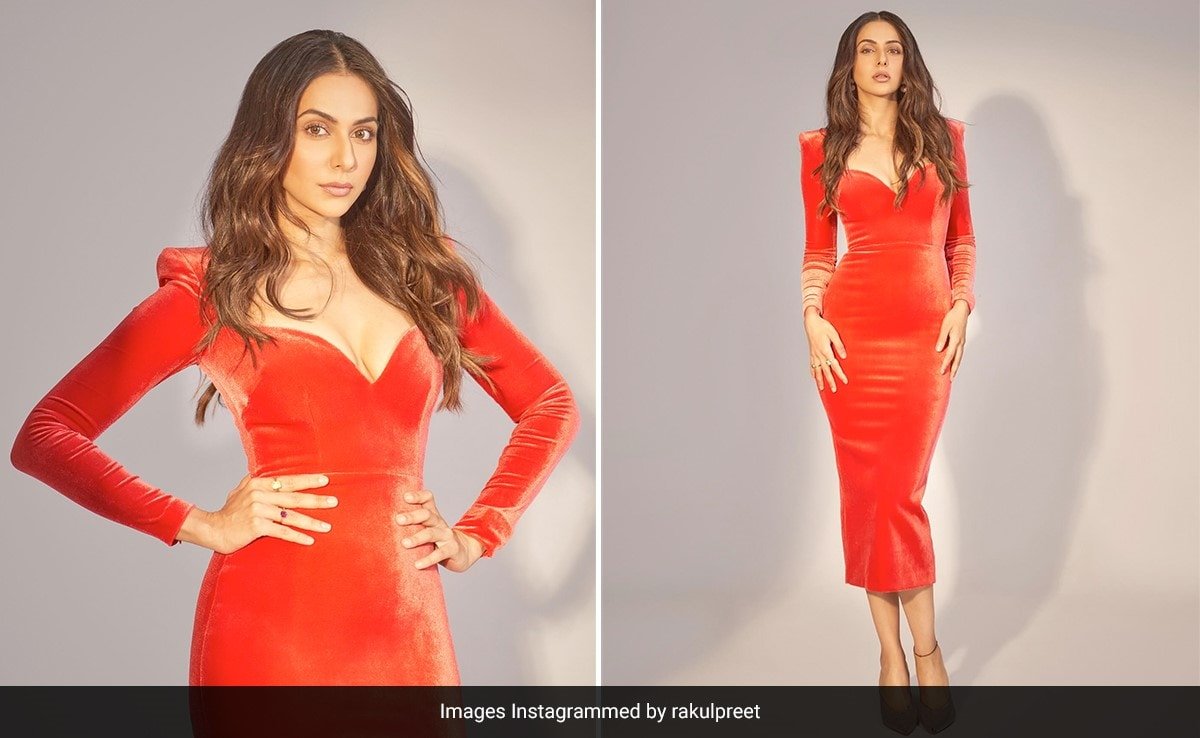 Rakul Preet Singh Is Already Holiday Season 'Red-y' In A Glamorous Red Velvet Midi Dress