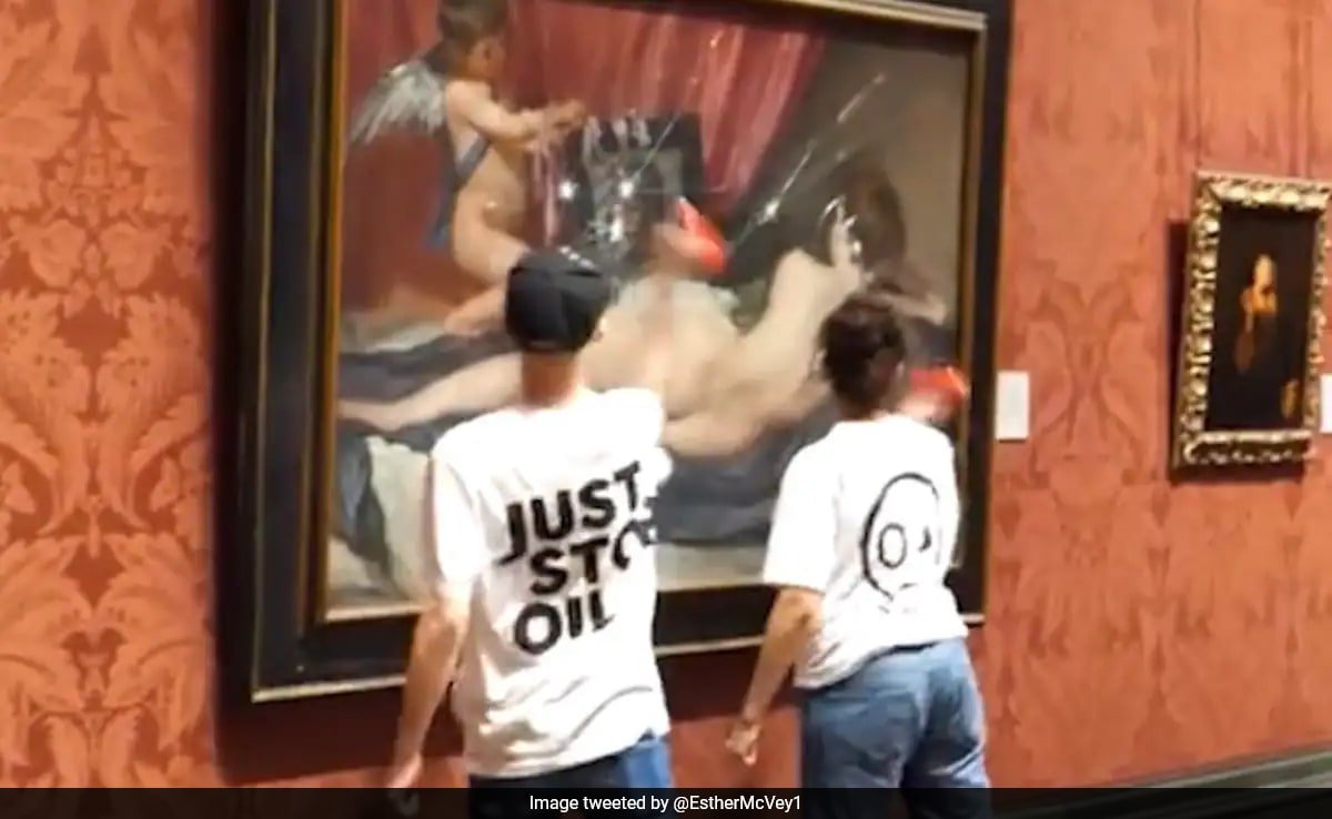 Just Stop Oil Protesters Damage Glass Cover Of 400-Year-Old Painting In UK
